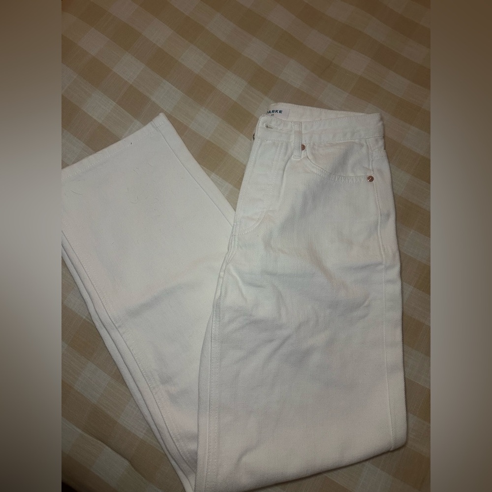 PARKE - Women's Straight Leg Jeans in White
